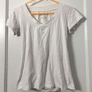 White V Neck Tee